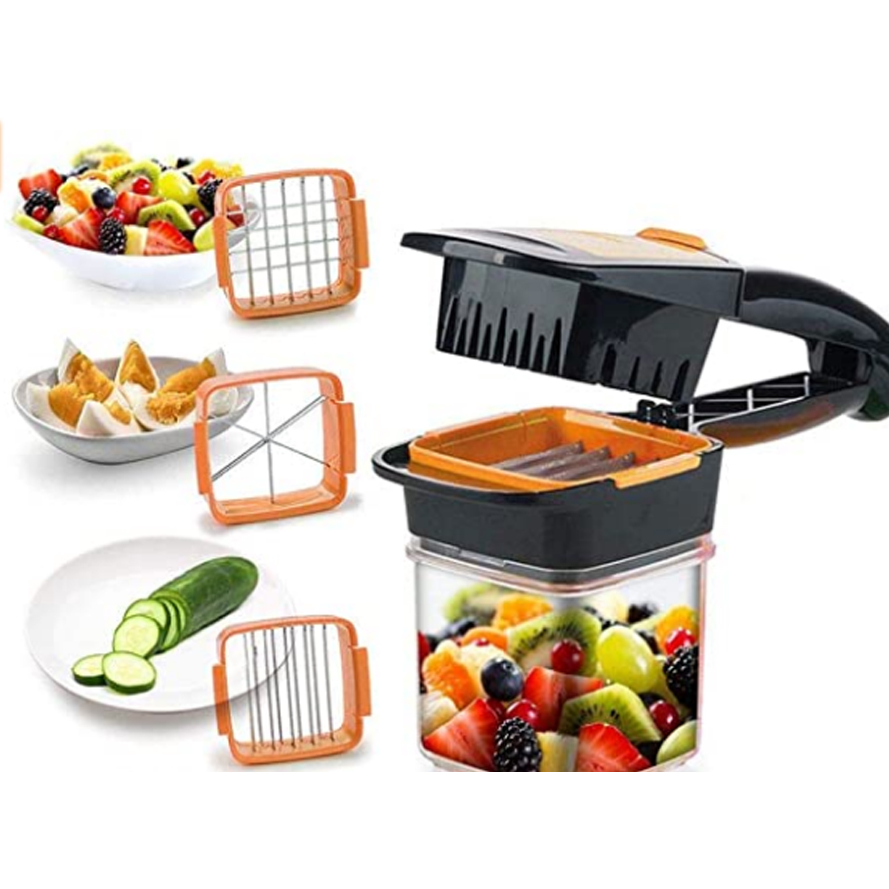 5 in 1 Multifunction Vegetable Cutter, Manual Vegetable Quick Dicer