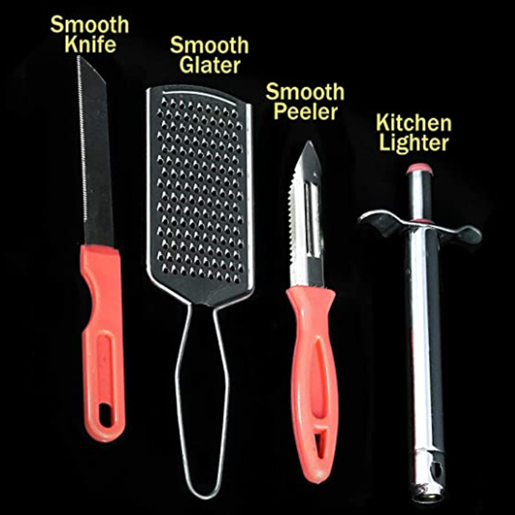 4 In 1 Heavy Lighter With Grater And Knife Peeler Master Combo