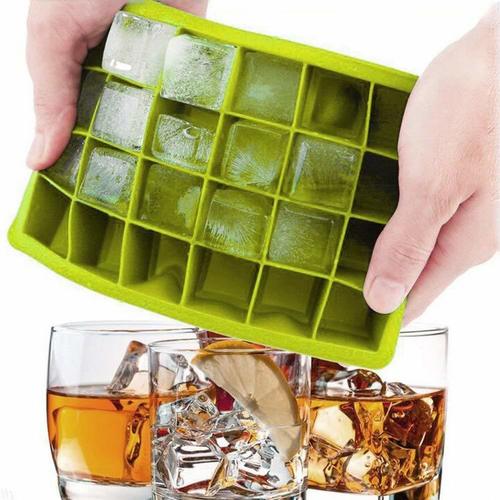 Green 24 Ice Cube Silicon Ice Tray