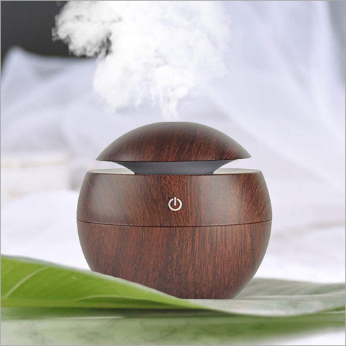 Wooden Humidifier - Wood, 8x8x10cm, 100ml Capacity | Quiet Operation, Natural Humidification, Compact Design