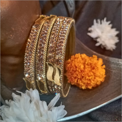 Fancy Glass Bangle - Glass Material, Elegant Design, Assorted Colors | Fashion Jewelry for Anniversary, Engagement, Party, Wedding