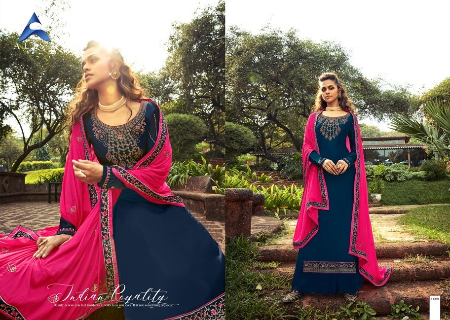 Alisa Aroma Pure Modal Satin Designer Salwar Suit Catalog
