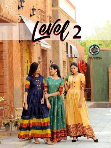 Aradhna Fashion Level Vol 2 Heavy Cotton Long Kurti Catalog