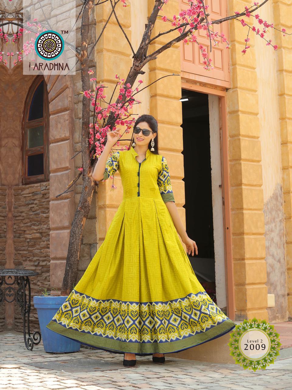 Aradhna Fashion Level Vol 2 Heavy Cotton Long Kurti Catalog