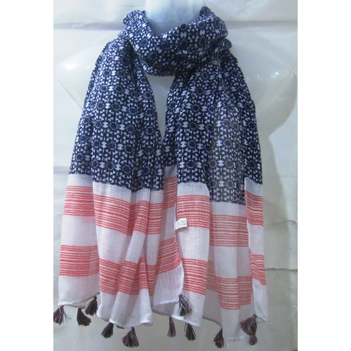 Voile Printed Fringed Scarves