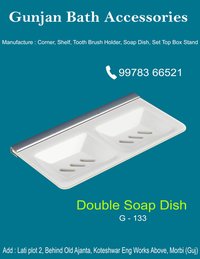 Acrylic Soap Dish - Plastic, 11x5 Inches, 5mm Thickness | Attached Holder For Stylish Home Decoration