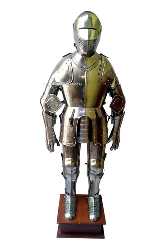 Suit of Armor Medieval Knight Full Body Armor With Stand