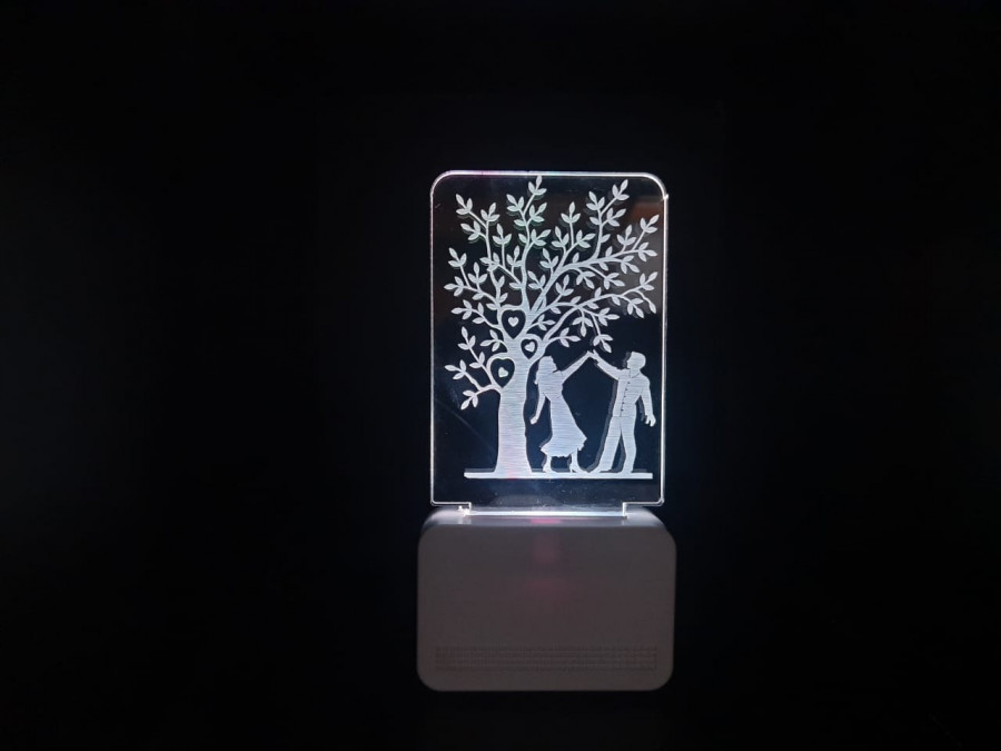 3D ACRYLIC COUPLE WITH TREE NIGHT LAMP