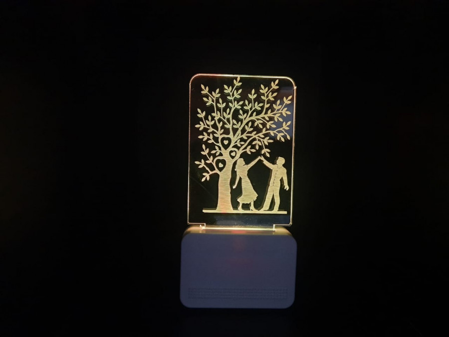 3D ACRYLIC COUPLE WITH TREE NIGHT LAMP