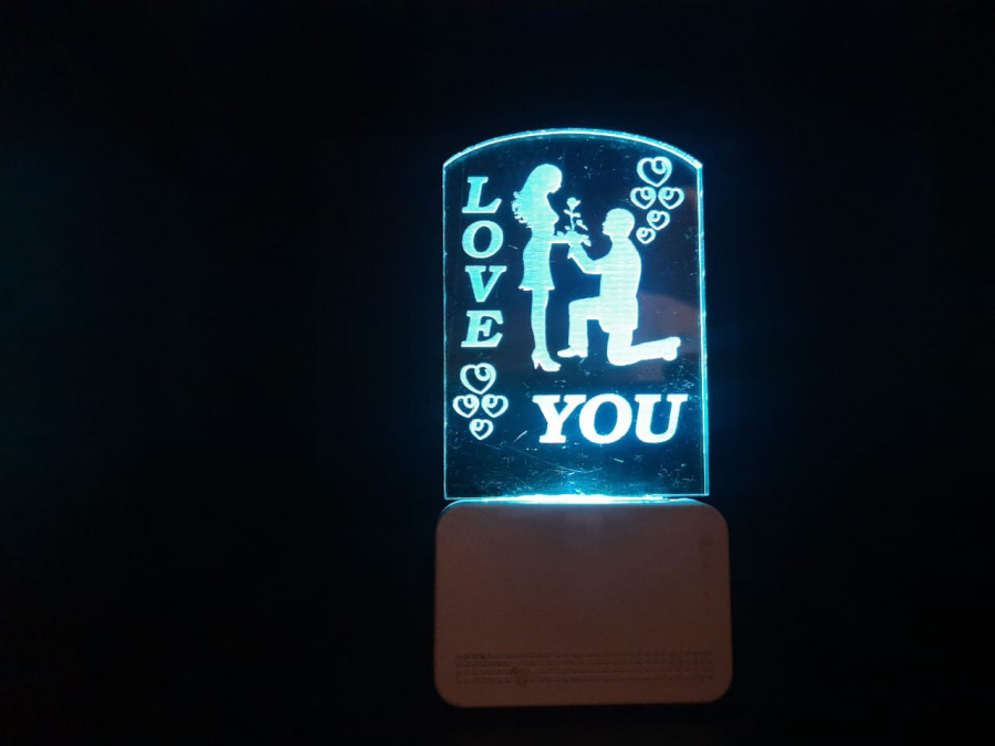 3D ACRYLIC I LOVE YOU NIGHT LAMP