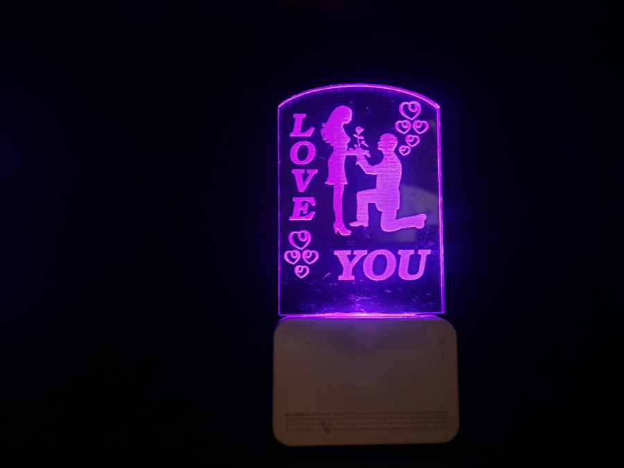3D ACRYLIC I LOVE YOU NIGHT LAMP