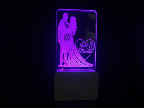 3D ACRYLIC JUST MARRIED COUPLE NIGHT LAMP