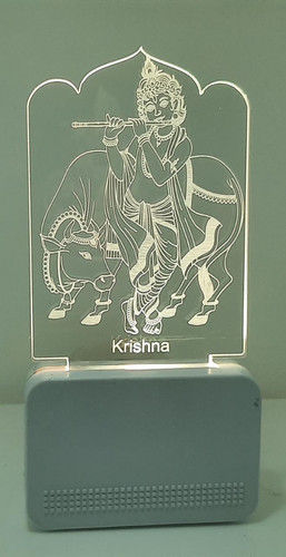 3D ACRYLIC KRISHNA WITH COW NIGHT LAMP