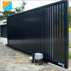 Motorized Sliding Gate - Aluminum, Customizable Dimensions | 1/2 HP Motor, 120V, 800 lbs Weight Limit, 12 ft/min Speed, 1 Year Warranty