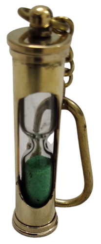 Gold Shine Sand Timer Key Ring