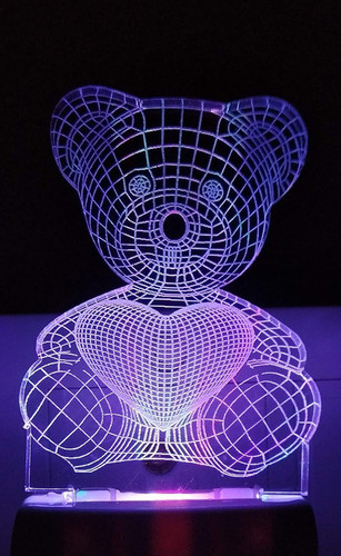 3D ACRYLIC TEDDY NIGHT LAMP