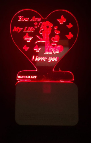 3D ACRYLIC YOU ARE MY LIFE NIGHT LAMP