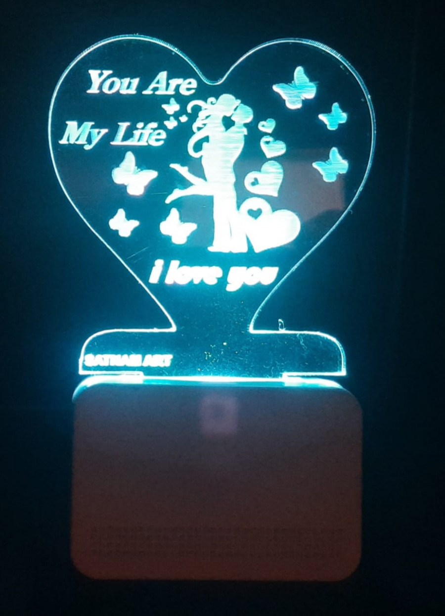3D ACRYLIC YOU ARE MY LIFE NIGHT LAMP