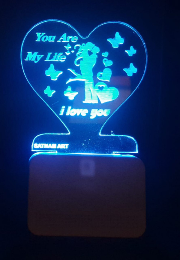 3D ACRYLIC YOU ARE MY LIFE NIGHT LAMP
