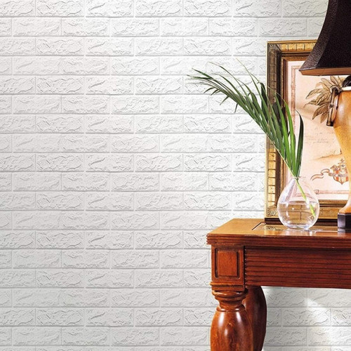Waterproof 3D Brick Foam Wallpaper