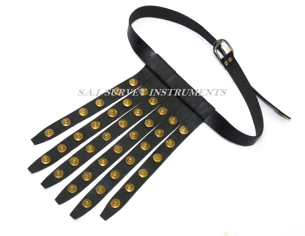 Black Leather Roman Armor Belt