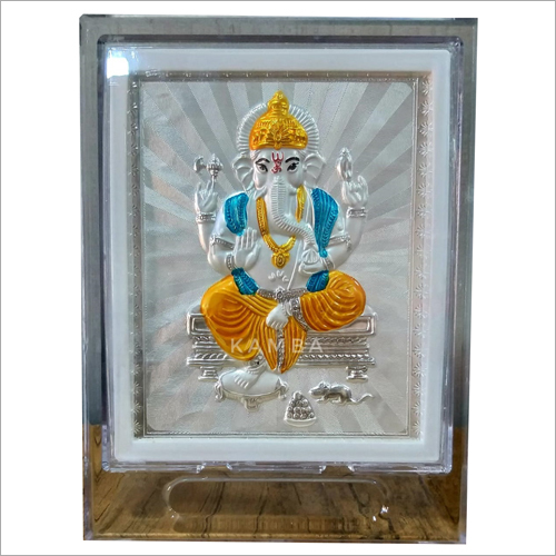 Religious Silver Ganesha Acrylic Stand