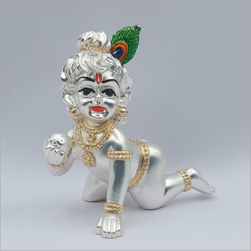 Silver Plated Ladoo Gopal Statue