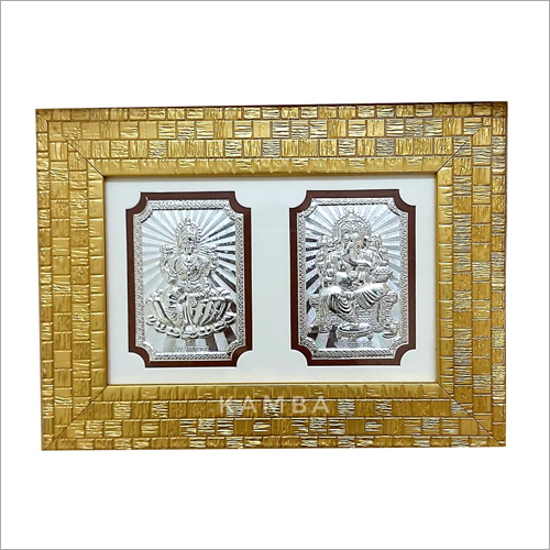 Silver Laxmi Ganesh Frame