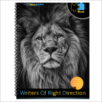 Black And White Lion Word Book