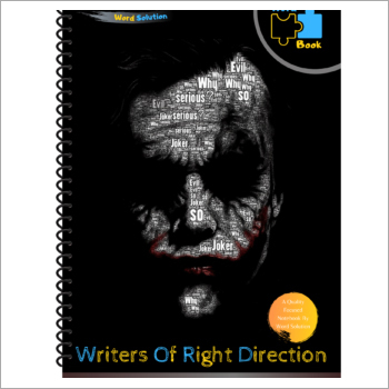 Black And White Joker Print Word Book