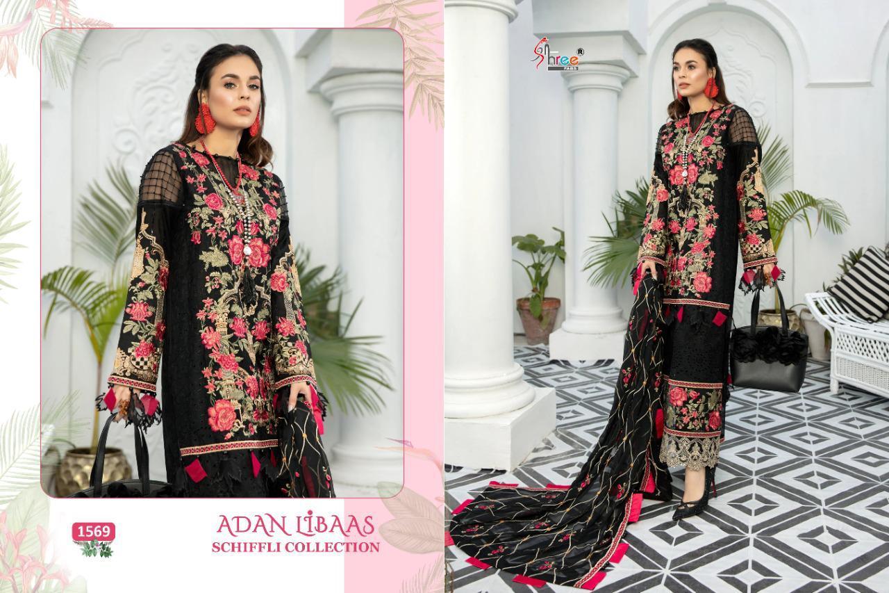 Shree Fabs Adan Libas Schiffli Pure Cotton Embroidered Pakistani Suit Catalog