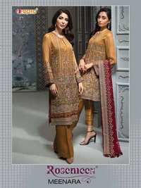 Fepic Rosemeen Meenara Gerogette And Organza Pakistani Style Suit Catalog