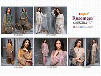 Fepic Rosemeen Meenara Gerogette And Organza Pakistani Style Suit Catalog