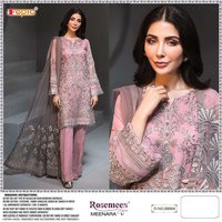 Fepic Rosemeen Meenara Gerogette And Organza Pakistani Style Suit Catalog