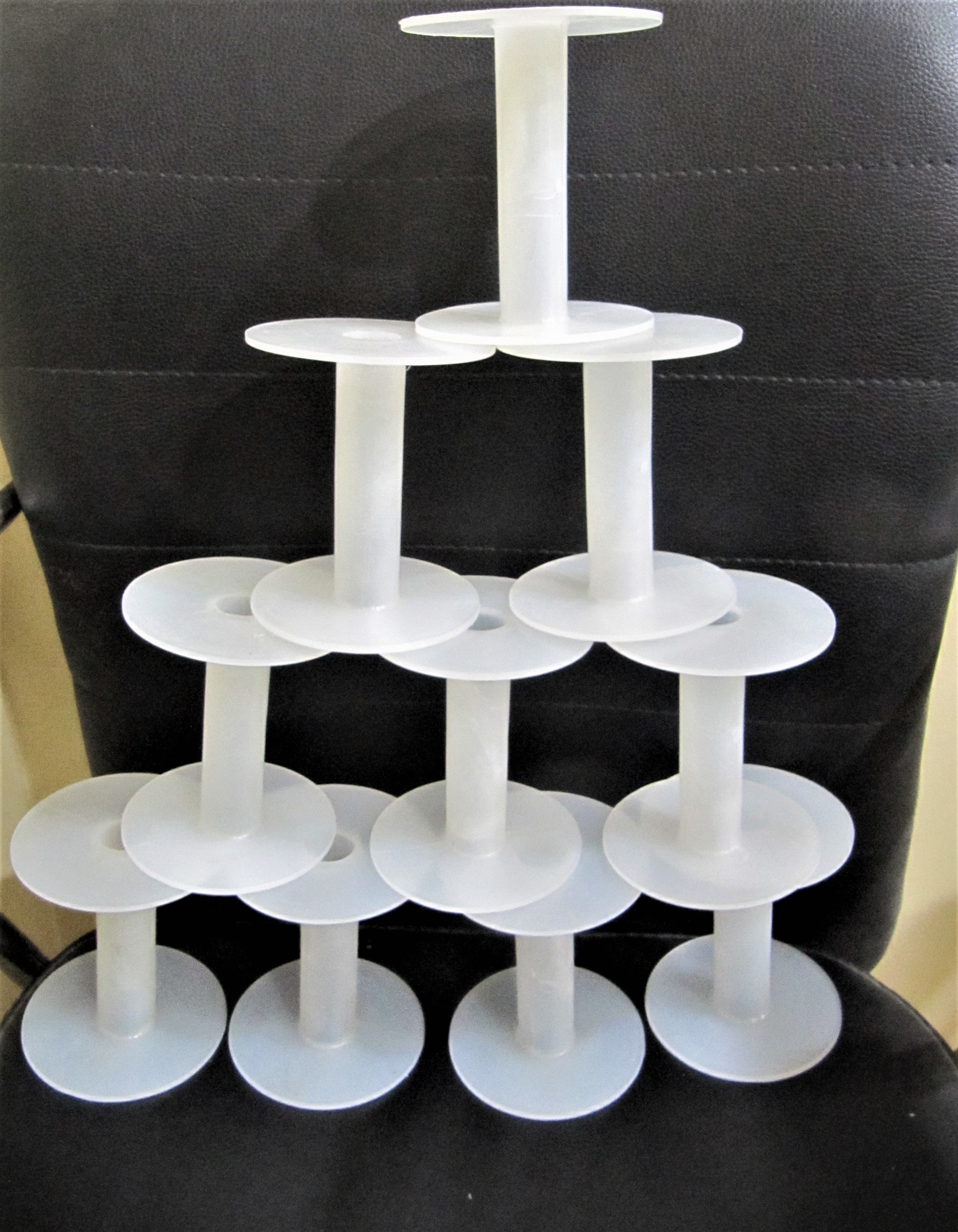 White Plastic Spools Empty Wire Spools Thread String Bobbin