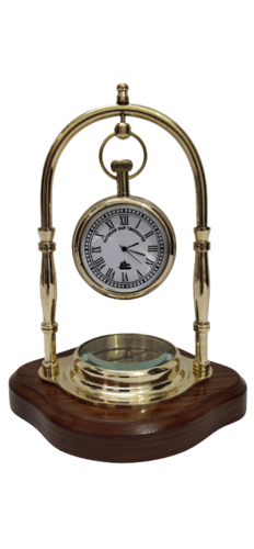 Home and office table watch with compass & with wooden stand