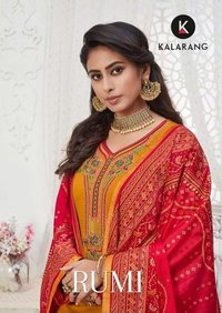 Kalarang Rumi Jam Silk With Embroidery Work Dress Material Catalog