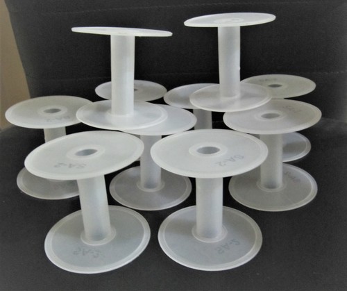 White Plastic Wire Spools Bobbin Roll A2