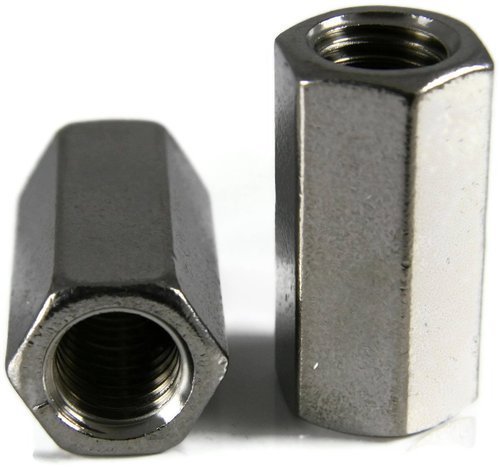 Hex Coupling Nut - Color: White Zin Plated