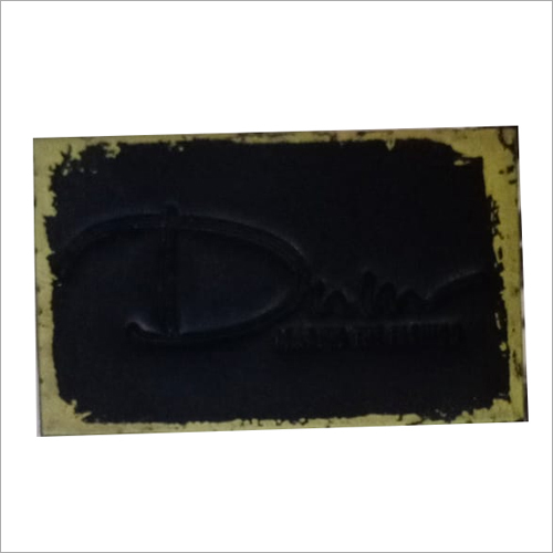 Mens Denim PU Label For Deep Emboss And Smoke Print