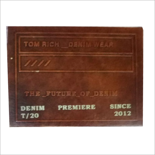 Mens Denim PU Label Up For Embossed