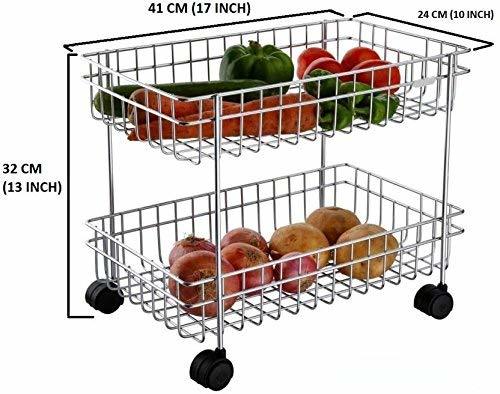 2 Layer Trolly Dimension(l*w*h): 41 X 24 X 32 Centimeter (Cm)