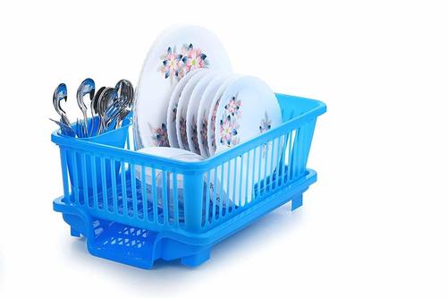 3 in 1 Large Durable Kitchen Sink Dish RackDrainer Washing Basket with Tray