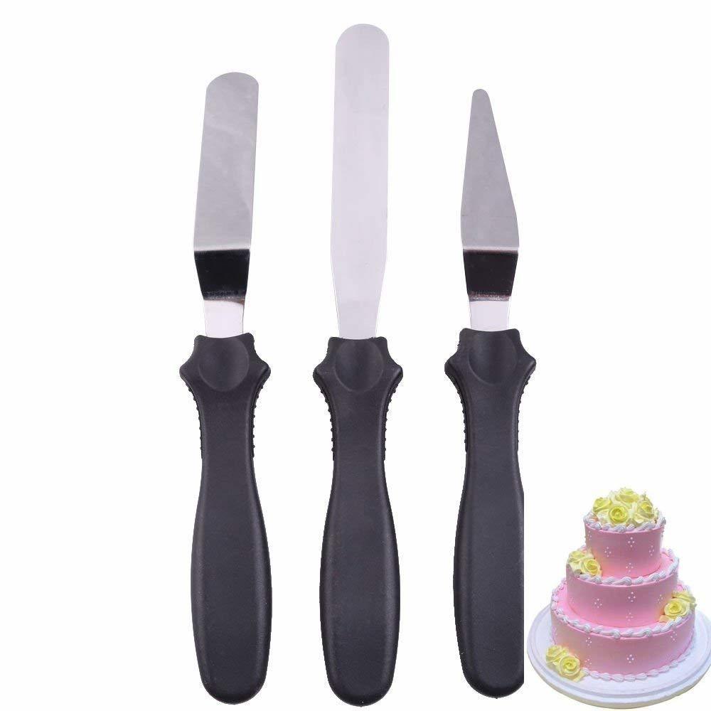 Multi Function Cake Icing Spatula Knife Set of 3 Pieces