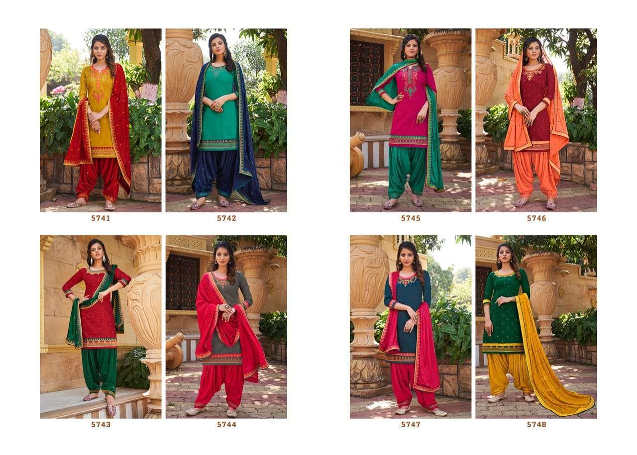 Kessi Patiyala House Vol 82 Jam Silk With Work Dress Material Catalog