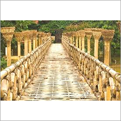 Natural Wooden Bamboo Bridge