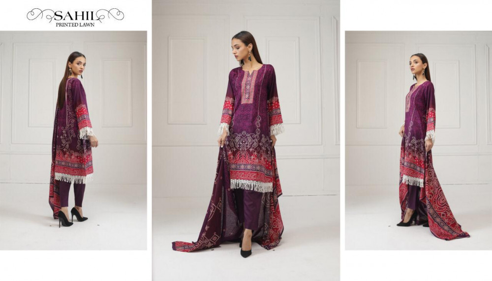 Sahil Printed Lawn Karachi Print Pakistani Style Suits Catalog