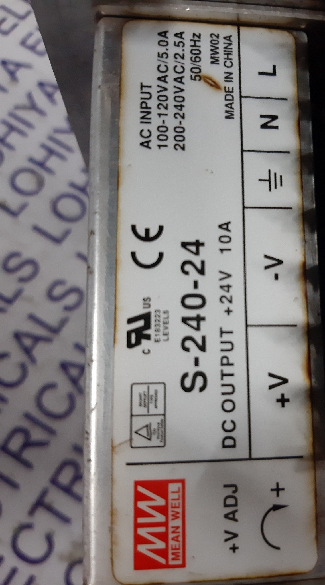 MEAN WELL POWER SUPPLY S-240-24