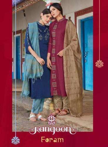Rangoon Foram Chinon With Work Readymade Salwar Suit Catalog