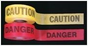 Caution Barricading Tape - PVC Material, 500 Mtr Length x 3 Inch Width, Red Color | Durable and Lightweight for Effective Barricading